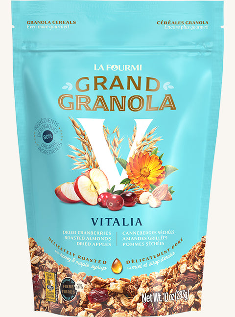 Granola Vitalia - canneberges et pommes séchées et amandes grillées