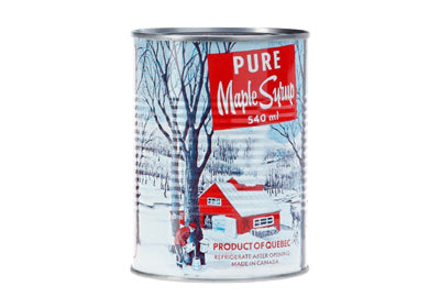 Canned maple syrup