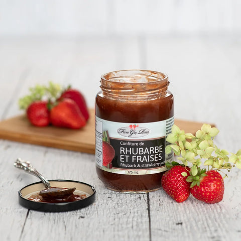 Confiture rhubarbe et fraises